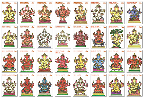 Different Forms Of Ganesh
